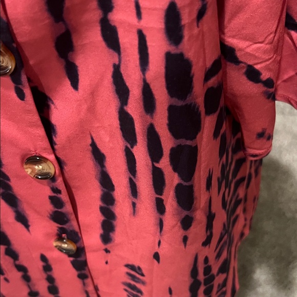 SHEIN Pink and Black Striped Blouse - Picture 2 of 8